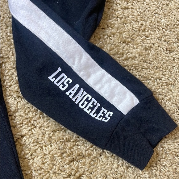 PINK Victoria's Secret Long Sleeve Tee Black and Green - Picture 3 of 5